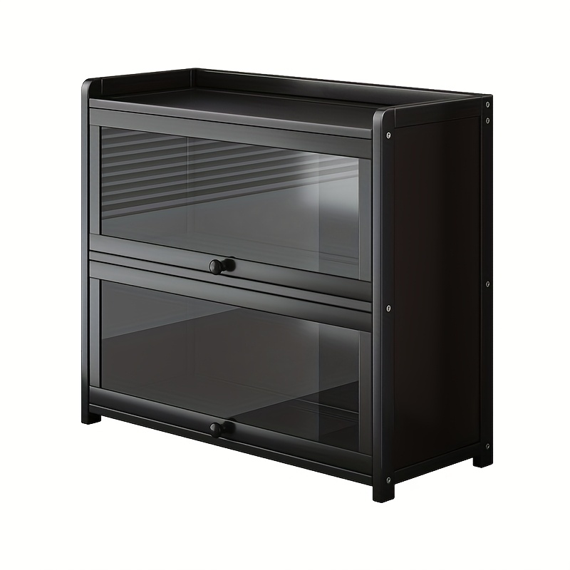 Kitchen Jobs - Black Double-layer Storage Cabinet, Household Dustproof