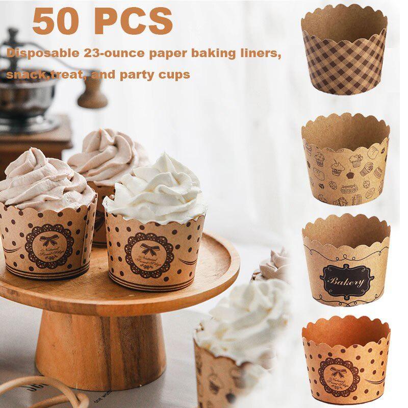 Kitchen Baking Paper - 50Pcs/Pack Cupcake Paper Cups Wrapper Baking