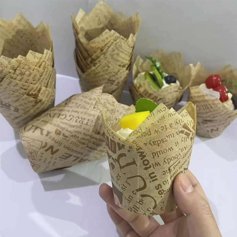 Kitchen Baking Mat - 50Pcs/100Pcs Cartoon Natural Newspaper Style Tulip
