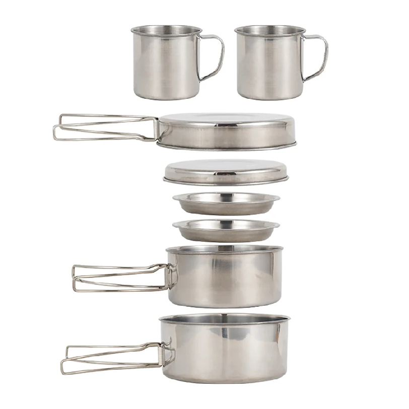 8pcs/Set Camping Cookware Mess - đánh giá và giá Kitchen Baking Pan Set
