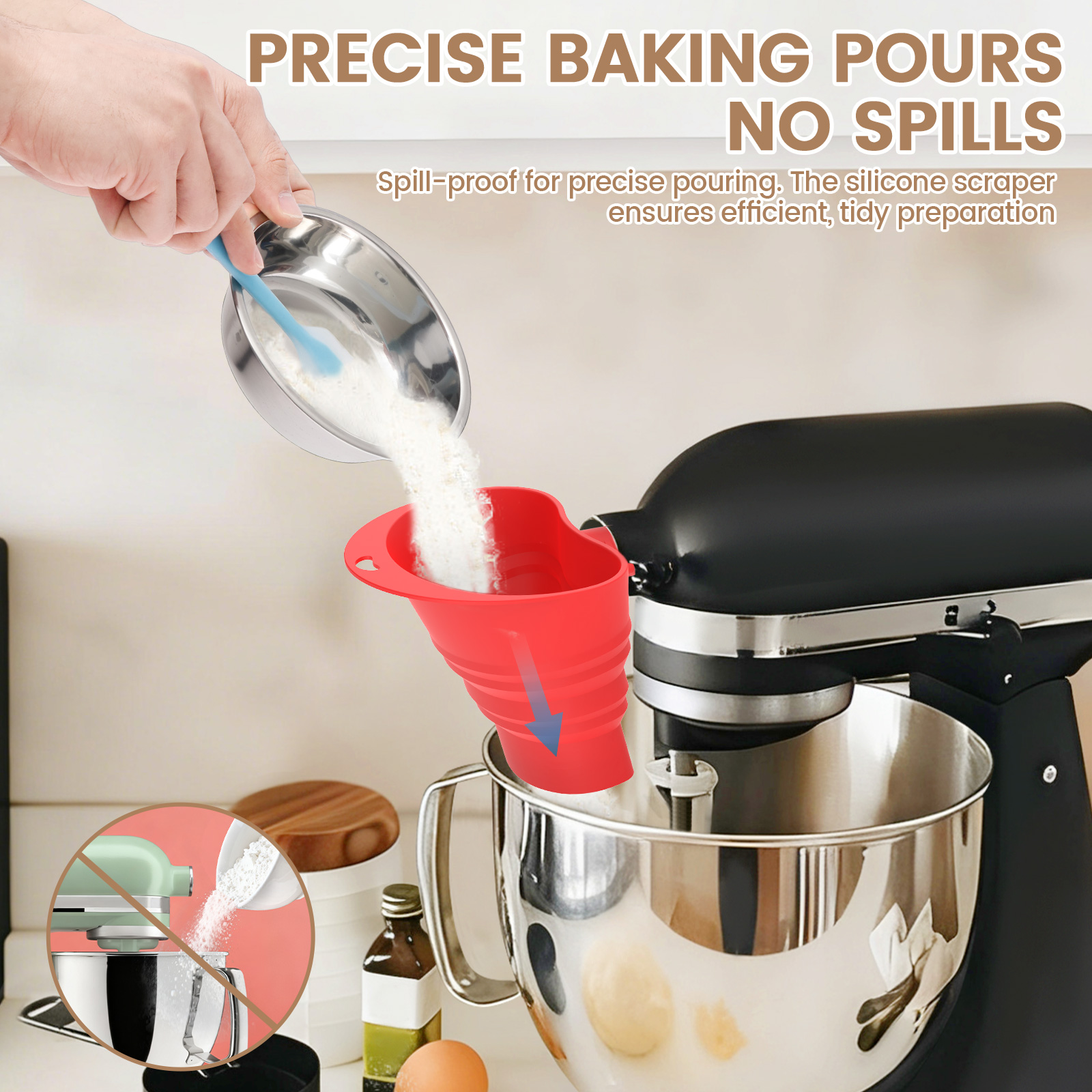 Flour Funnel Kitchen Aid Mixer - đánh giá và giá Kitchen Baking Aid