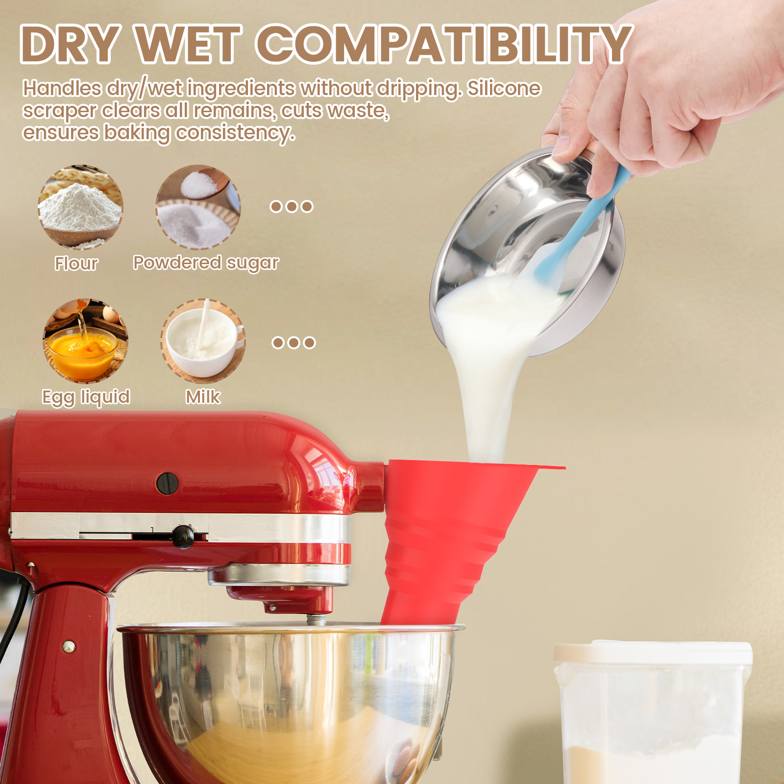 Flour Funnel Kitchen Aid Mixer - đánh giá và giá Kitchen Baking Aid