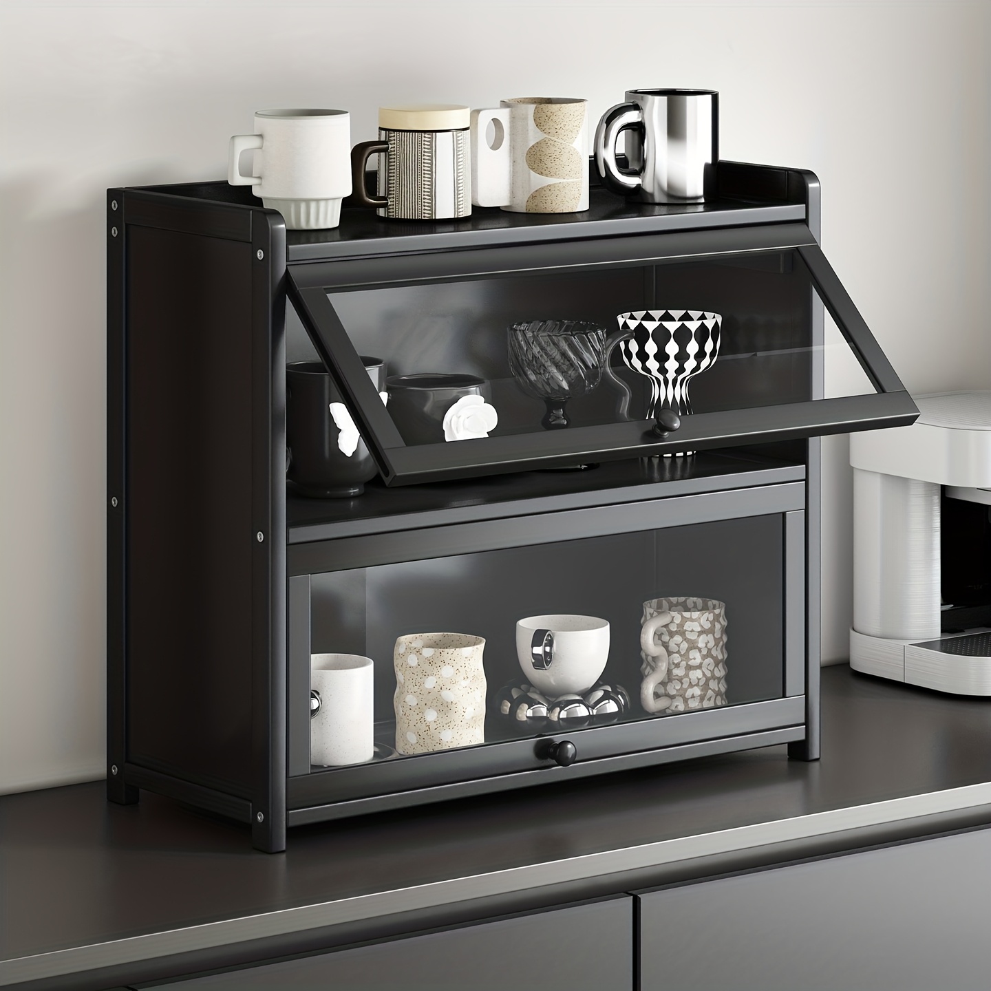 Black Double-layer Storage Cab - đánh giá và giá Kitchen Jobs