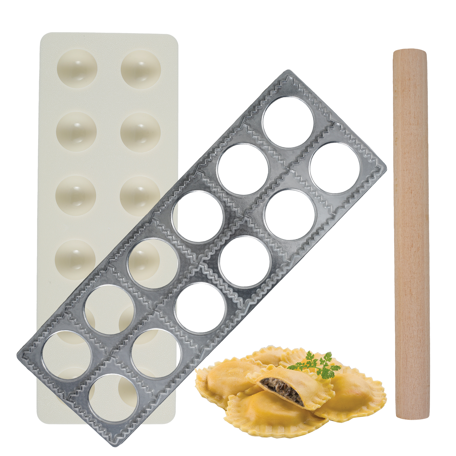 Ravioli Maker Press 10/12 Hole - đánh giá và giá Kitchen Baking Aid