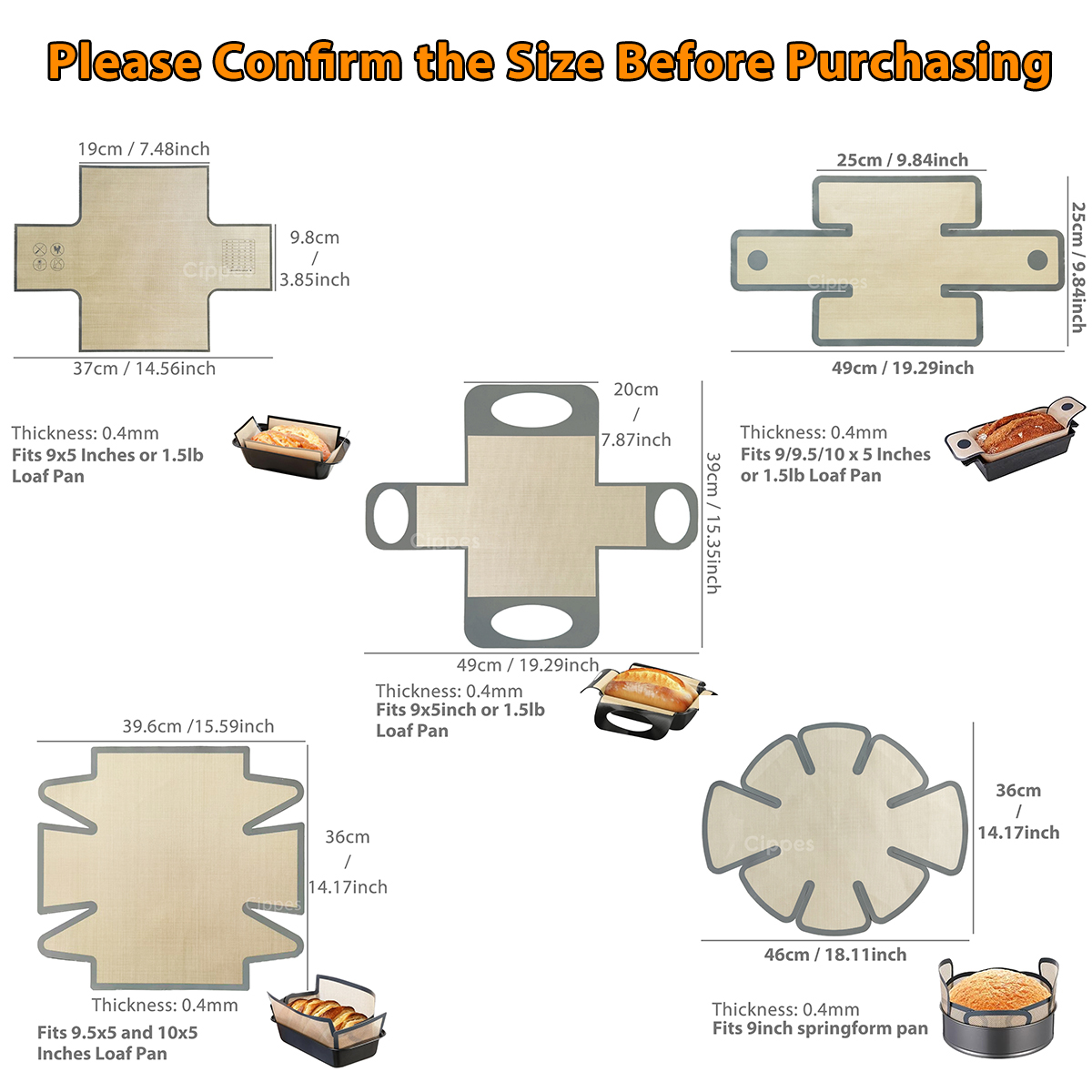Silicone Bread Loaf Pan Liners - đánh giá và giá Kitchen Baking Mat