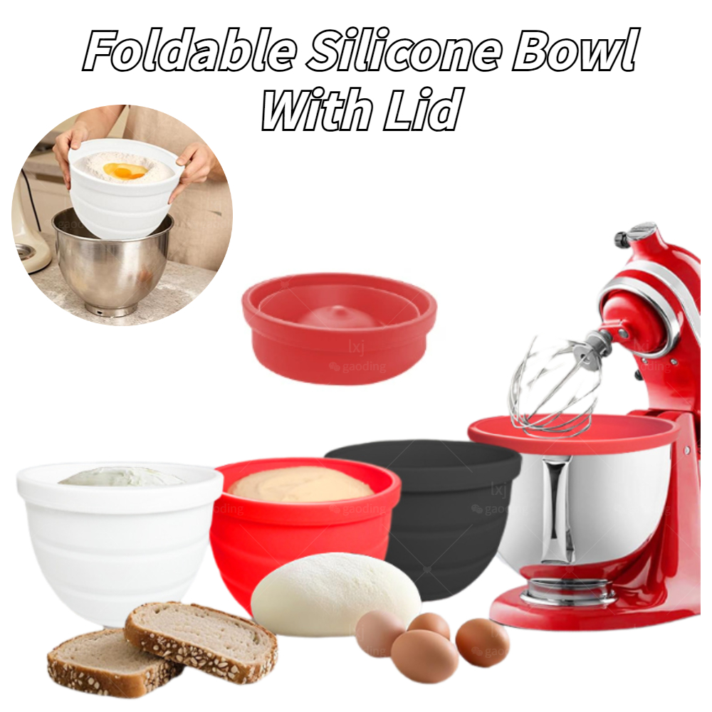 Foldable Silicone Bowl With Li - đánh giá và giá Kitchen Aid Baking Lid