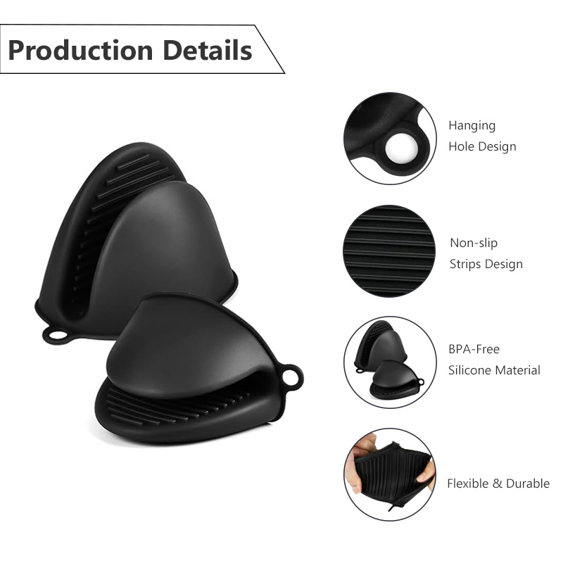2 Pack Silicone Oven Mitts Pot - đánh giá và giá Kitchen Baking Pan Set