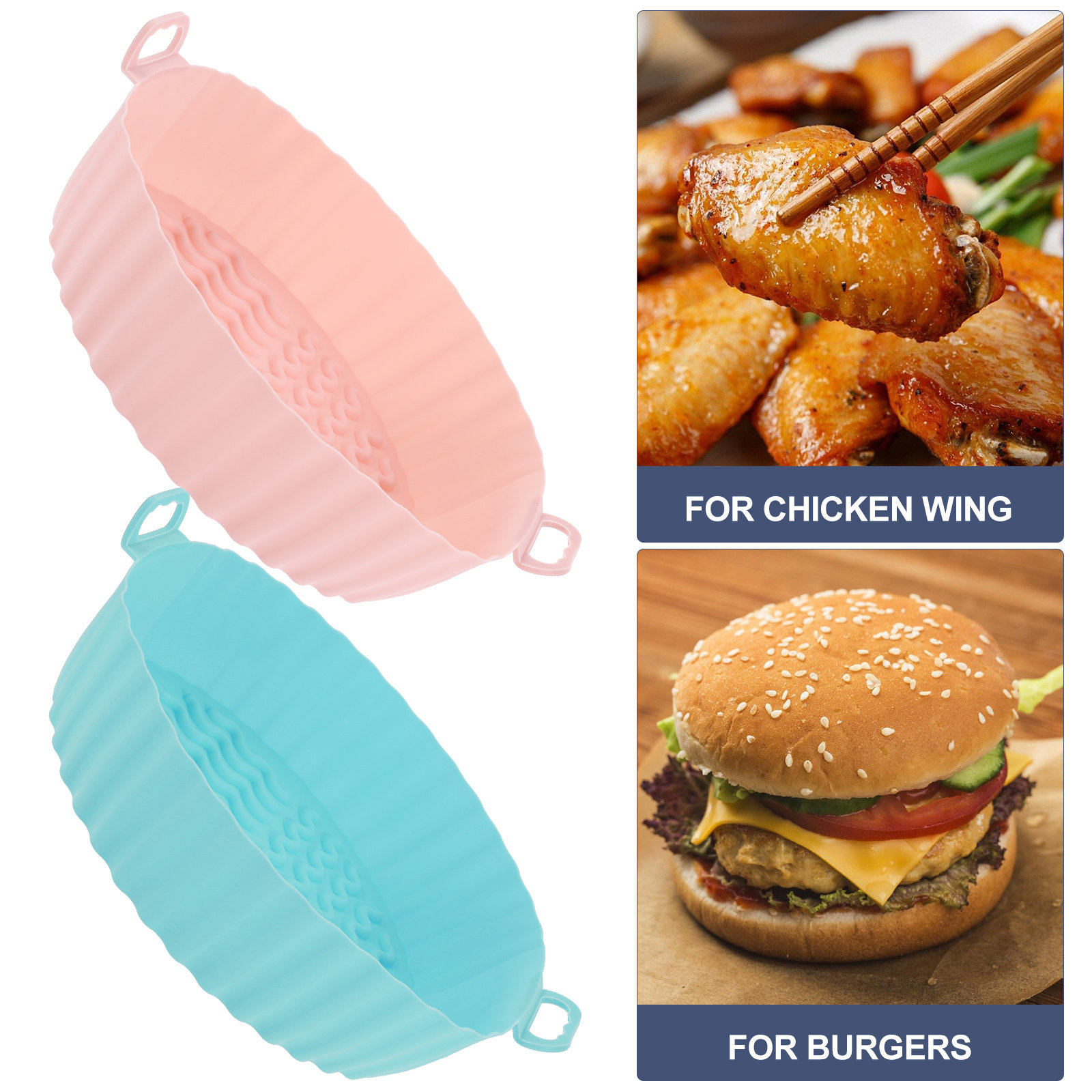 2Pcs Silicone Air Fryer Basket - đánh giá và giá Kitchen Baking Mat