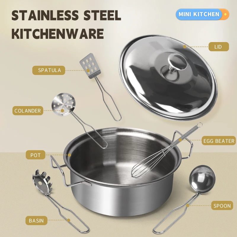 Stainless Steel Kids Kitchen T - đánh giá và giá Kitchen Baking Pan Set