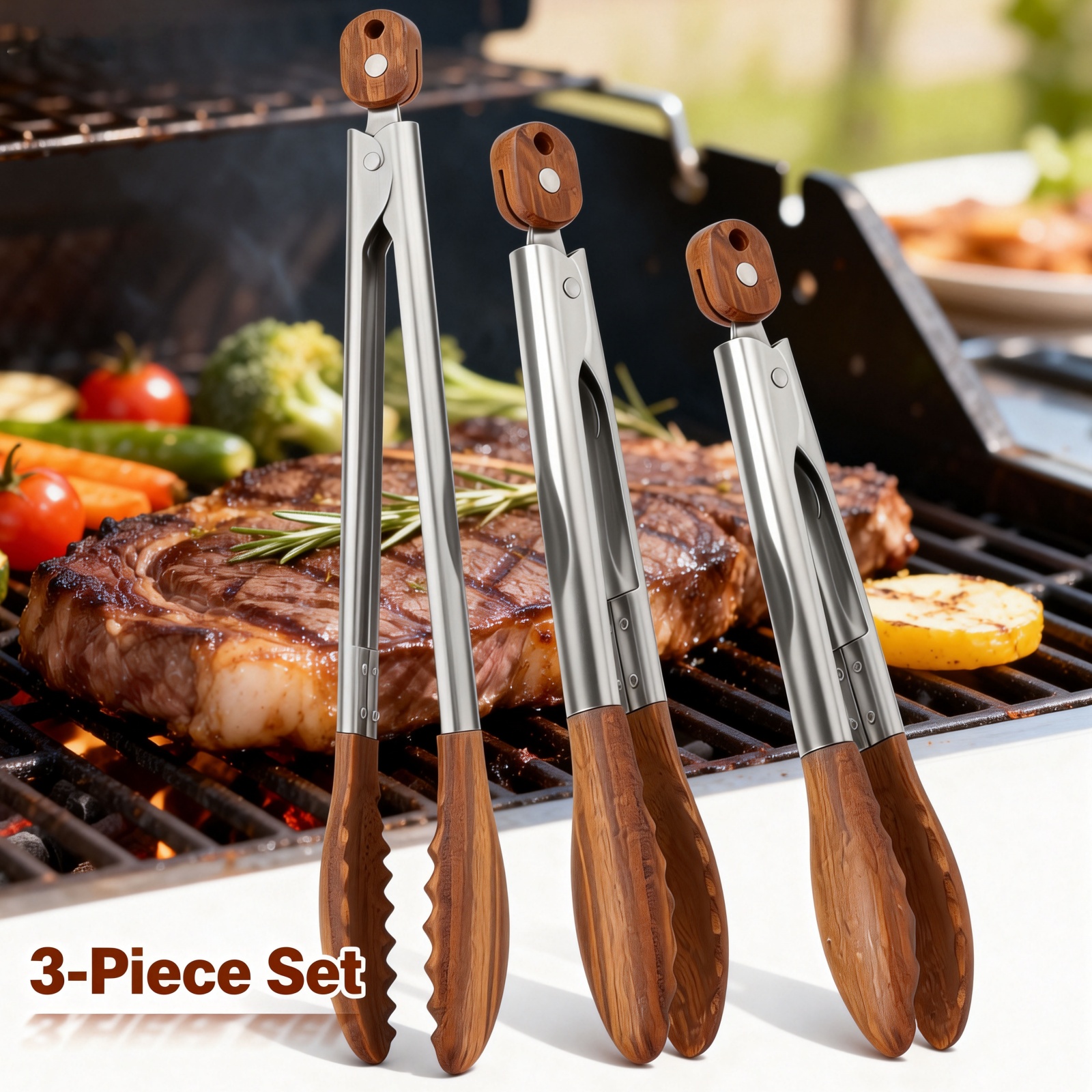 2/3 Pcs Food Tongs Walnut Wood - đánh giá và giá Kitchen Baking Store