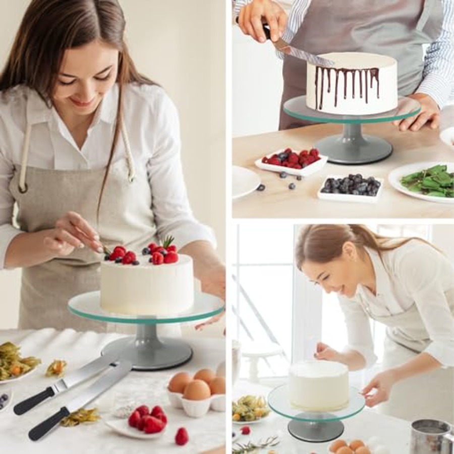 Cake Turntable 12 Inch Cake St - đánh giá và giá Offset Spatula Set