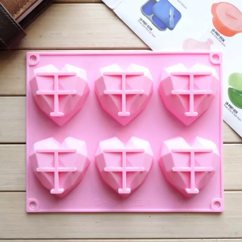 3D 6 Cavity Diamond Love Silic - đánh giá và giá Kitchen Baking Store