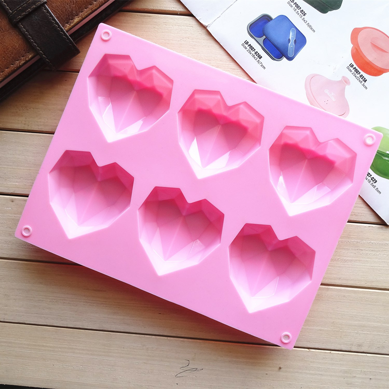3D 6 Cavity Diamond Love Silic - đánh giá và giá Kitchen Baking Store