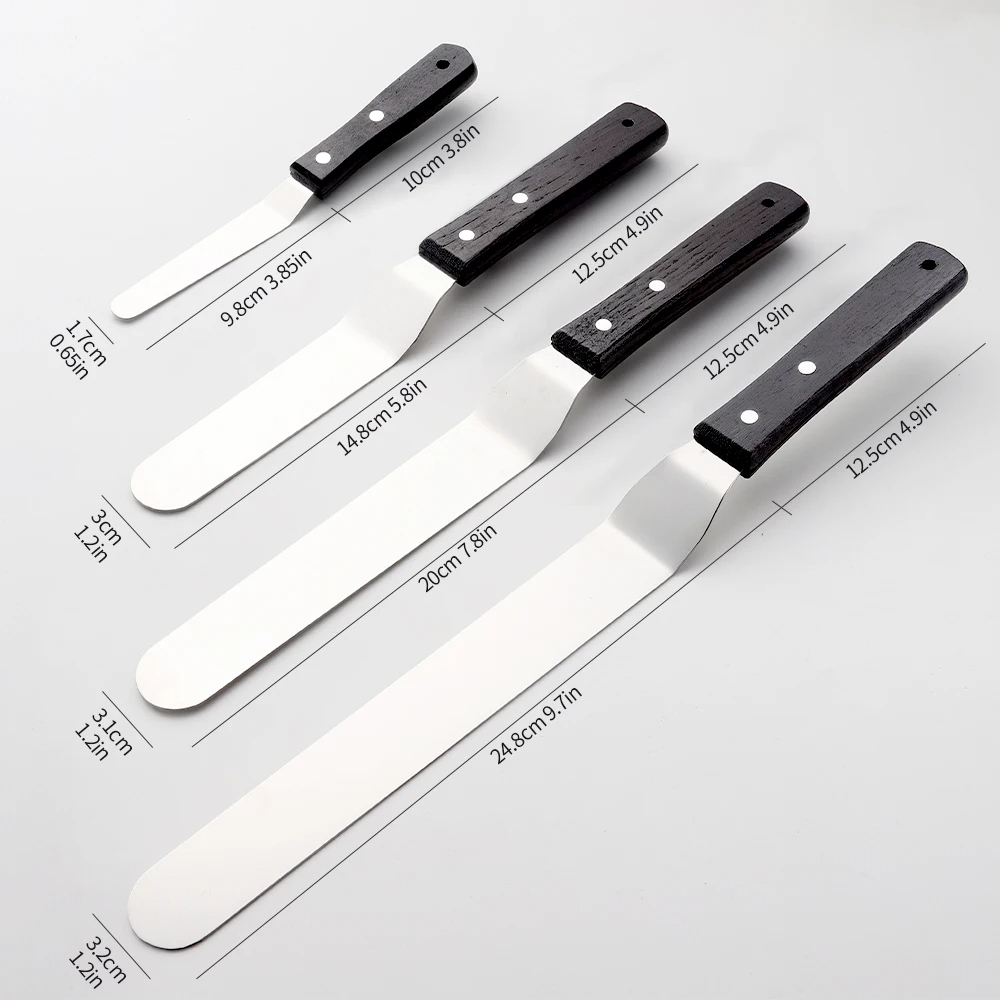 4PCS Straight&Offset Cake Icin - đánh giá và giá Offset Spatula Set