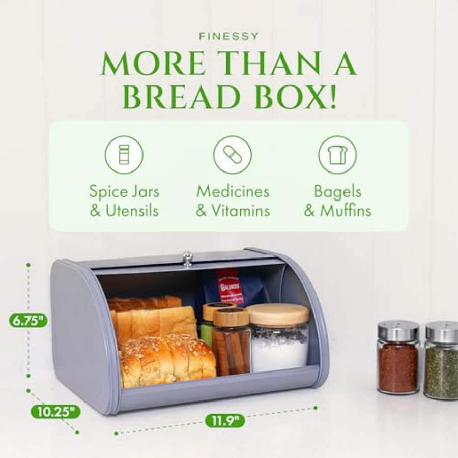 Modern Metal Bread Box for Kit - đánh giá và giá Kitchen Baking Mat