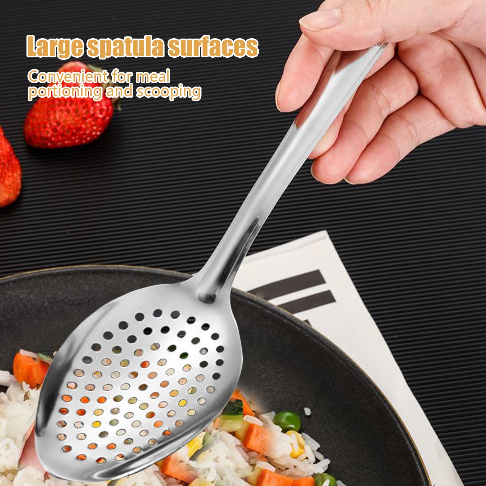 New Metal Slotted Spoon Stainl - đánh giá và giá Offset Spatula Set
