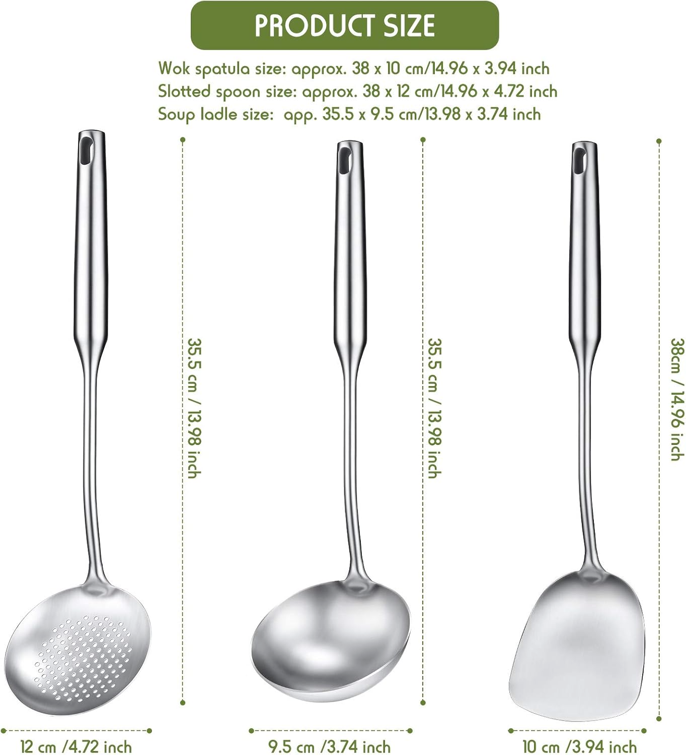 Wok Spatula, Ladle and Large S - đánh giá và giá Offset Spatula Set