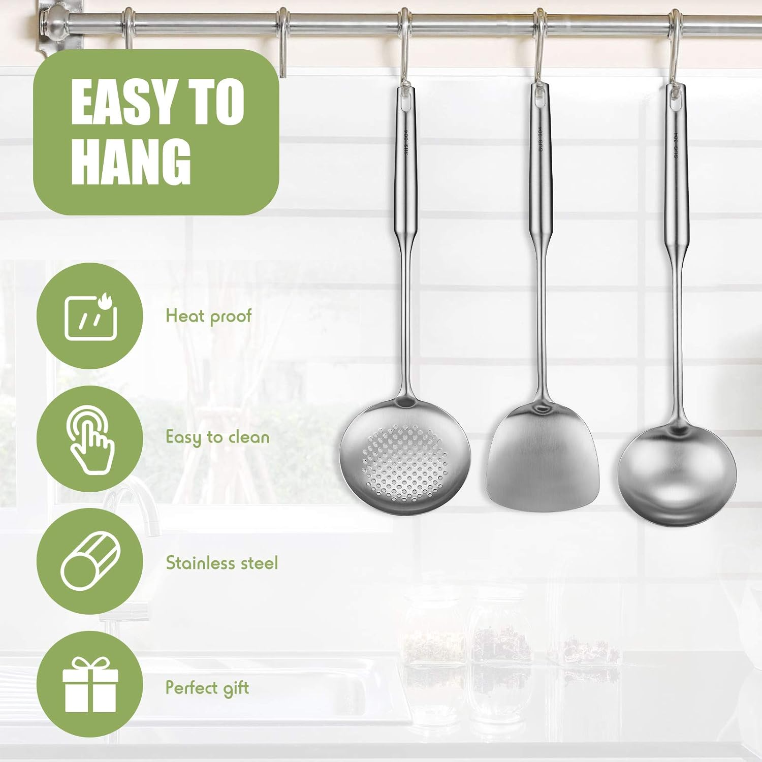 Wok Spatula, Ladle and Large S - đánh giá và giá Offset Spatula Set