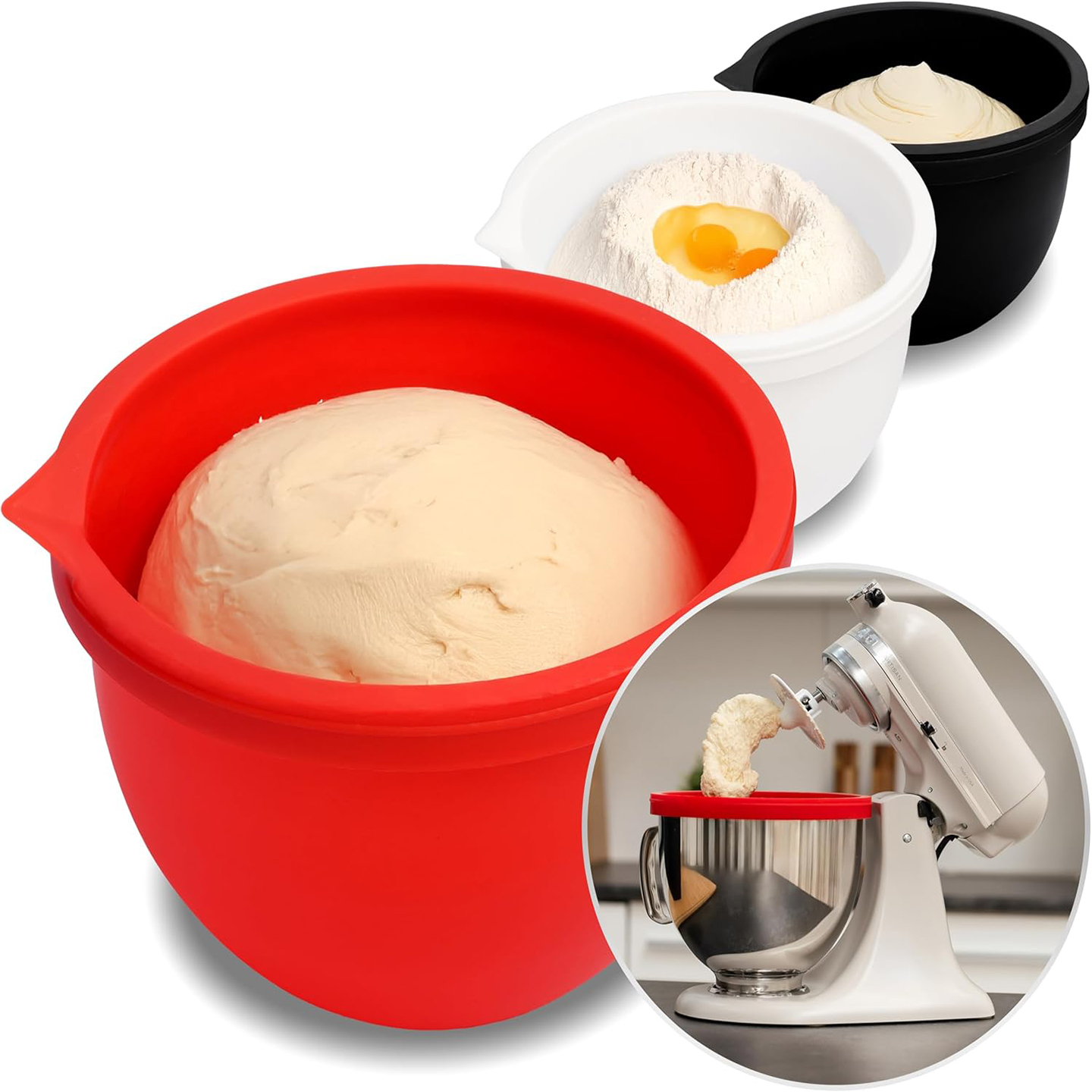 MixAid Silicone Liners for Kit - đánh giá và giá Kitchen Aid Baking Lid
