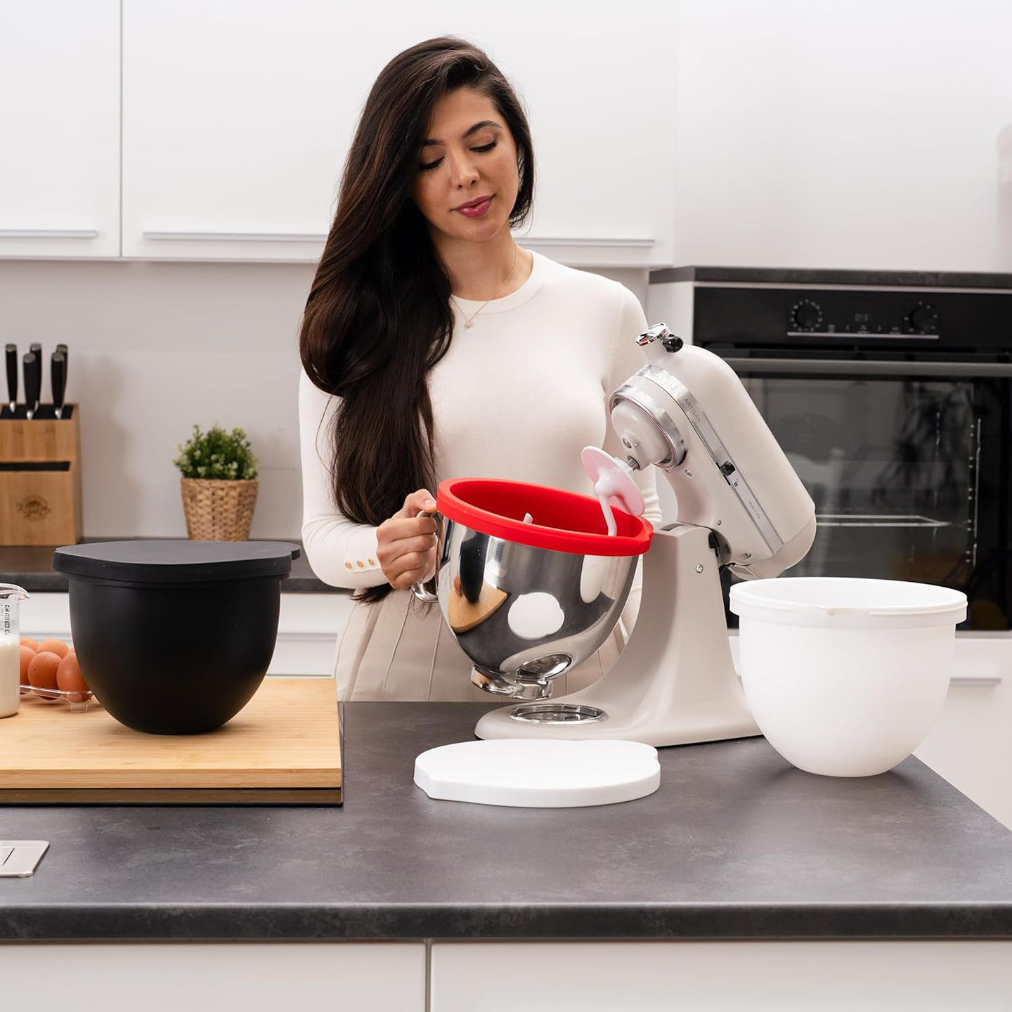 MixAid Silicone Liners for Kit - đánh giá và giá Kitchen Aid Baking Lid