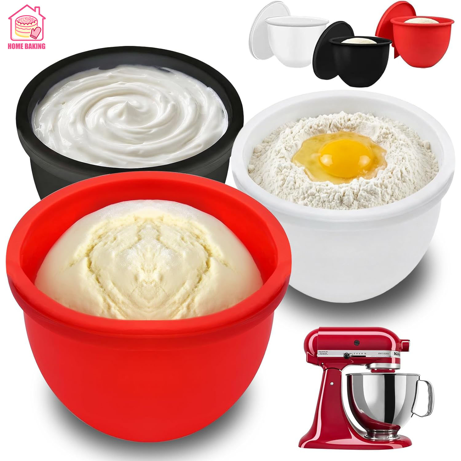 Silicone Bowl Liners for Kitch - đánh giá và giá Kitchen Baking Aid