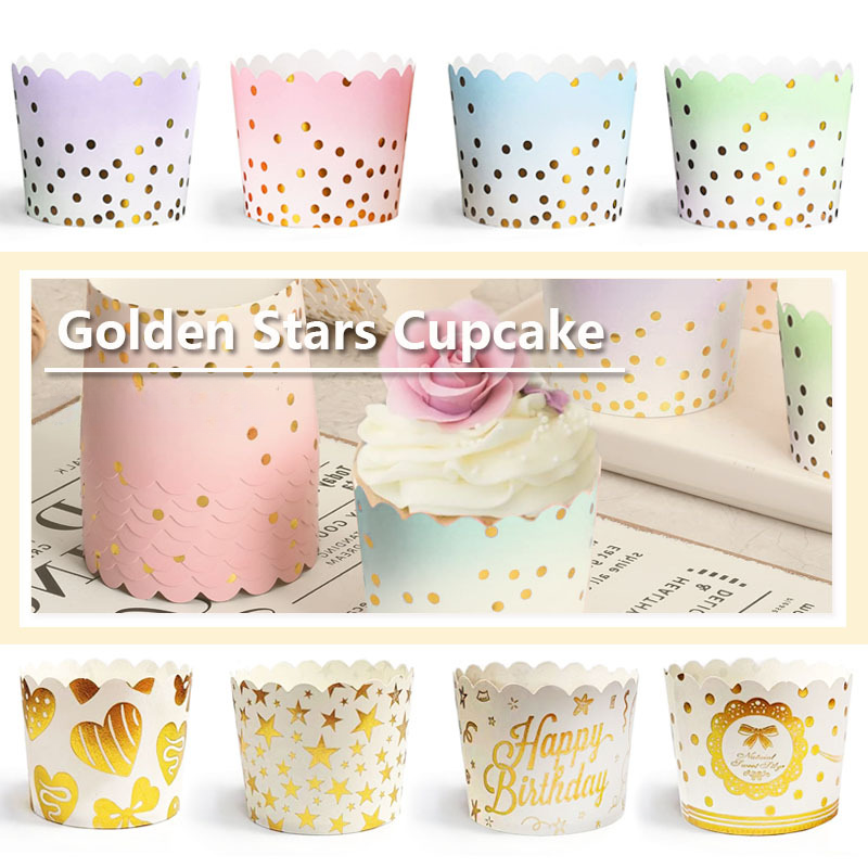 50Pcs Gold Dots Paper Baking C - đánh giá và giá Kitchen Baking Paper