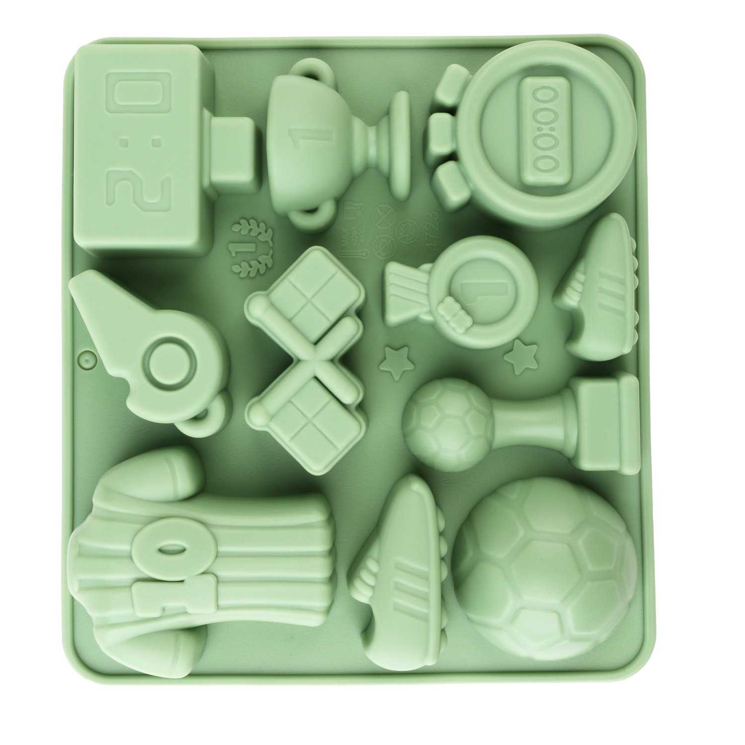 1 Green Football-Themed Silico - đánh giá và giá Kitchen Baking Molds