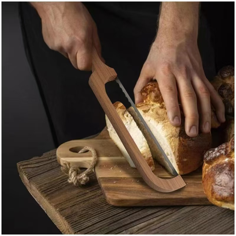 New wooden bread knife toast s - đánh giá và giá Bread Baking Kitchen Utensils