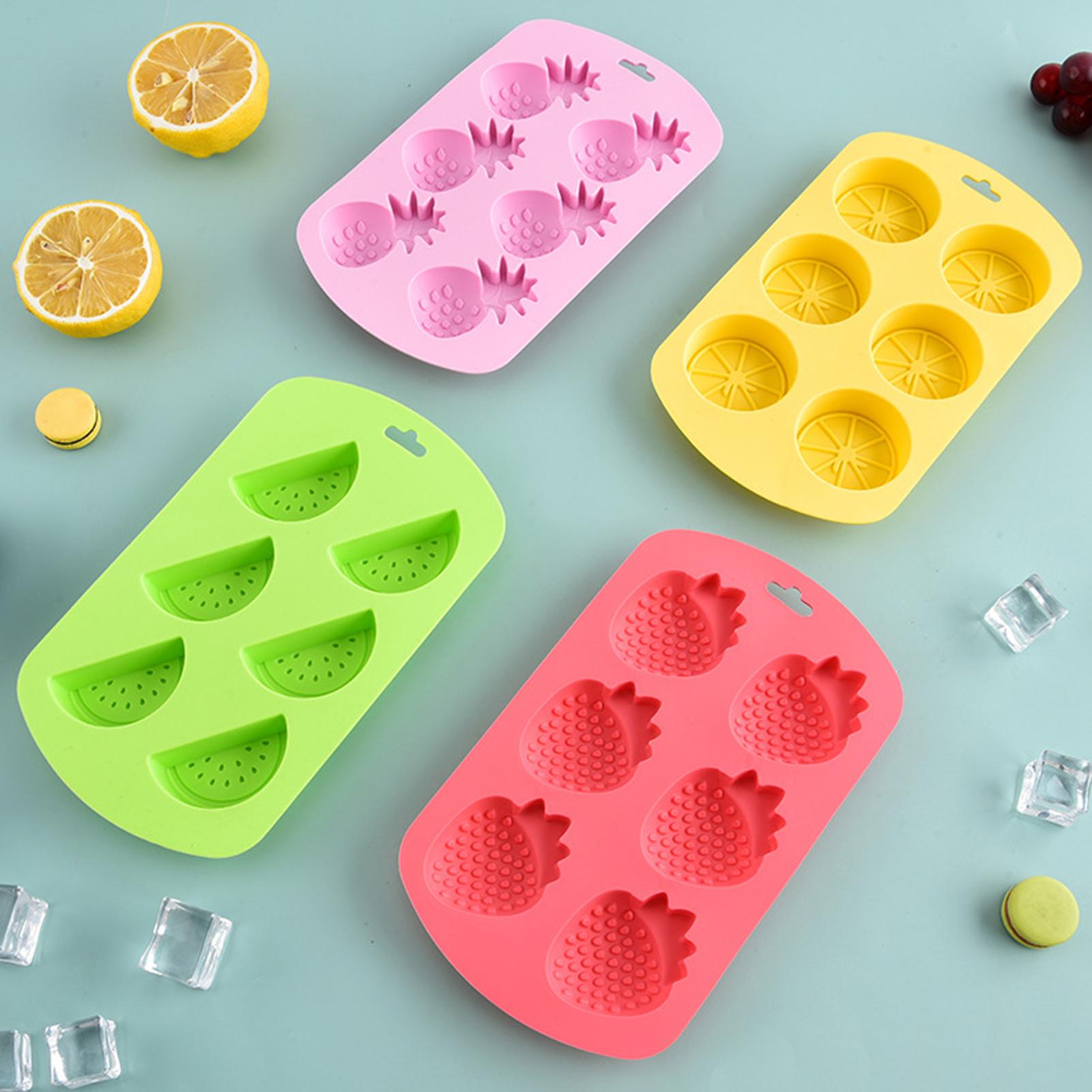 6 Cavity Fruit Shaped Silicone - đánh giá và giá Kitchen Baking Molds