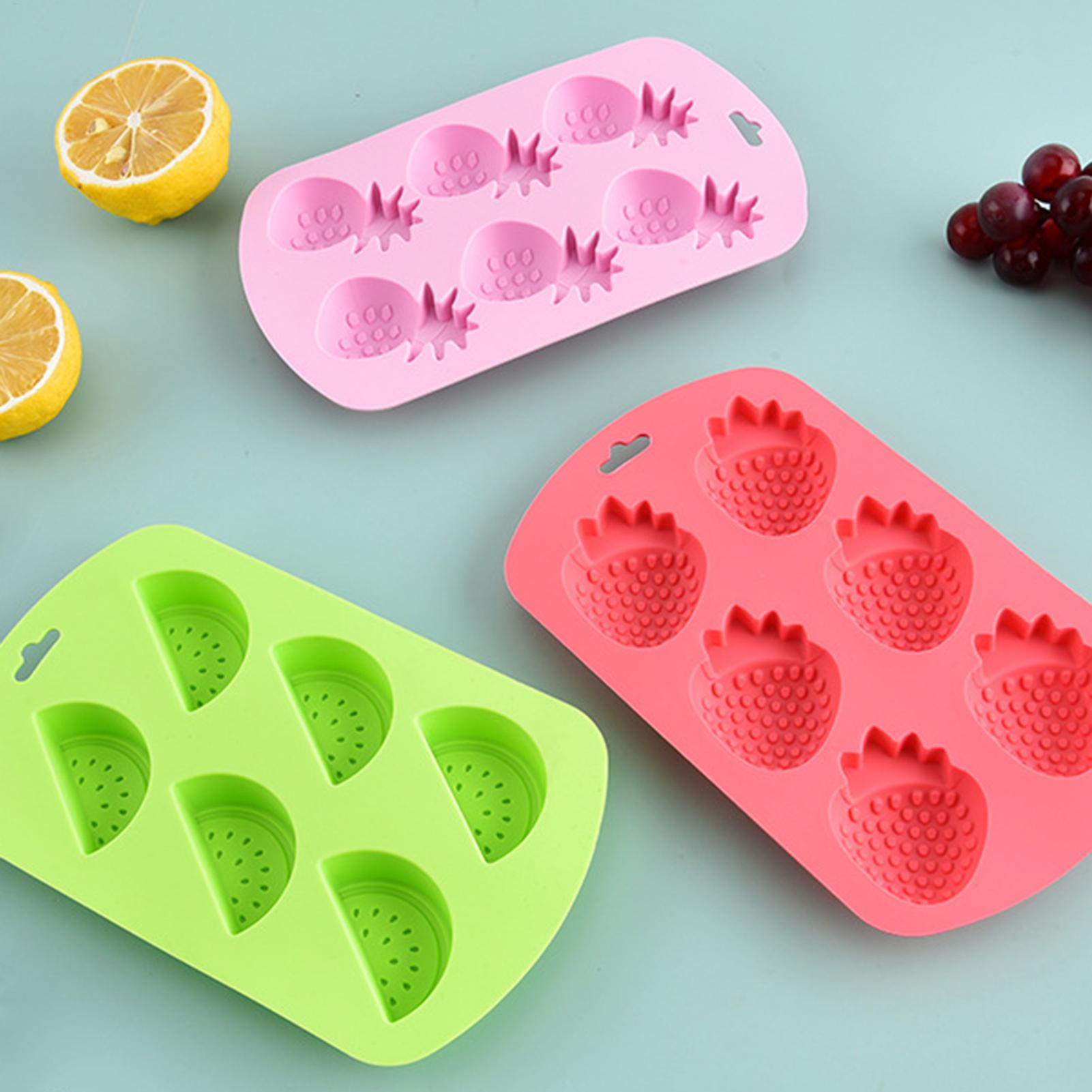 6 Cavity Fruit Shaped Silicone - đánh giá và giá Kitchen Baking Molds