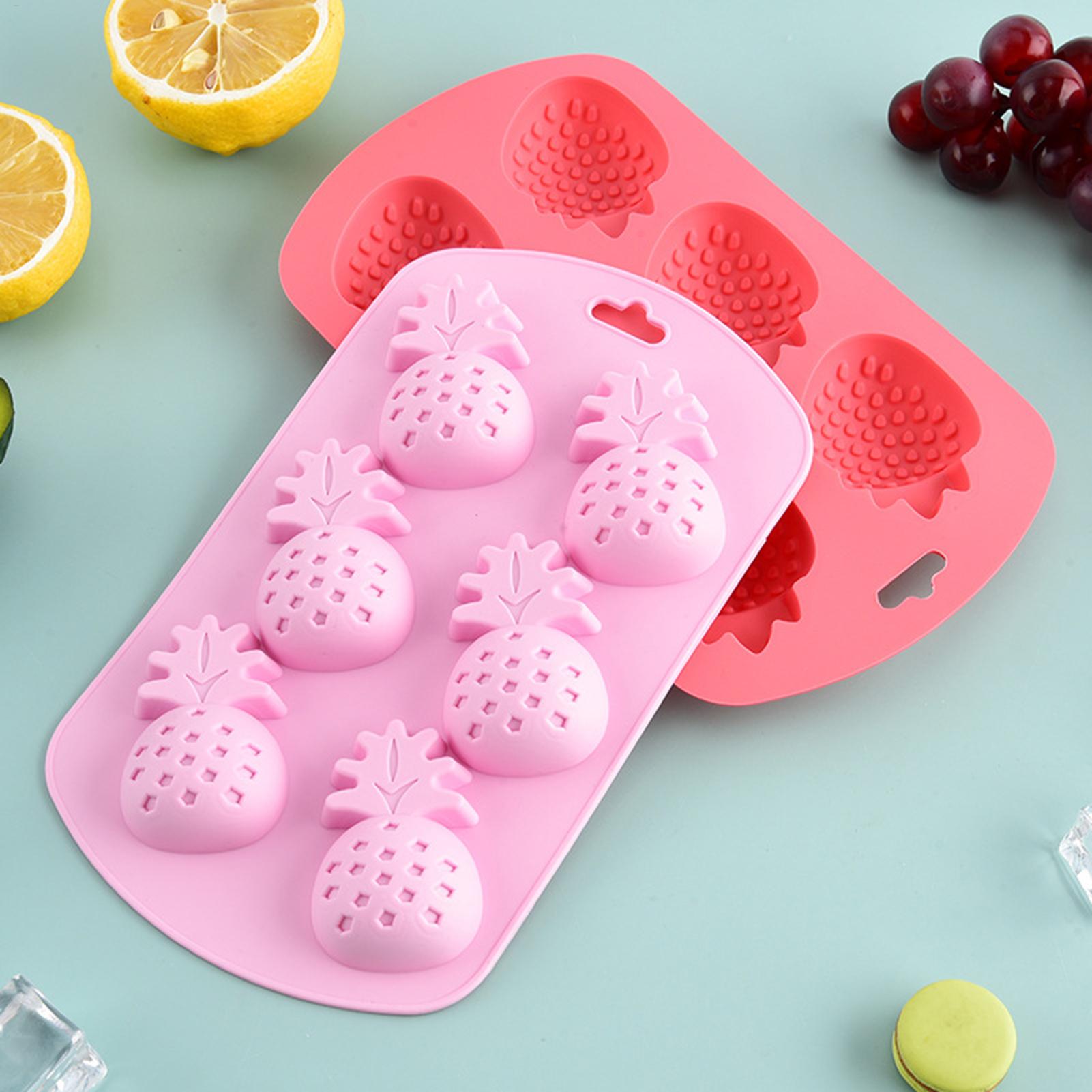 6 Cavity Fruit Shaped Silicone - đánh giá và giá Kitchen Baking Molds