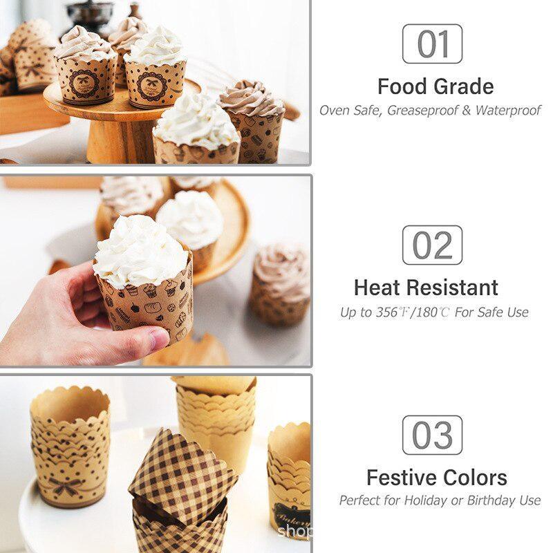 50Pcs/Pack Cupcake Paper Cups  - đánh giá và giá Kitchen Baking Paper