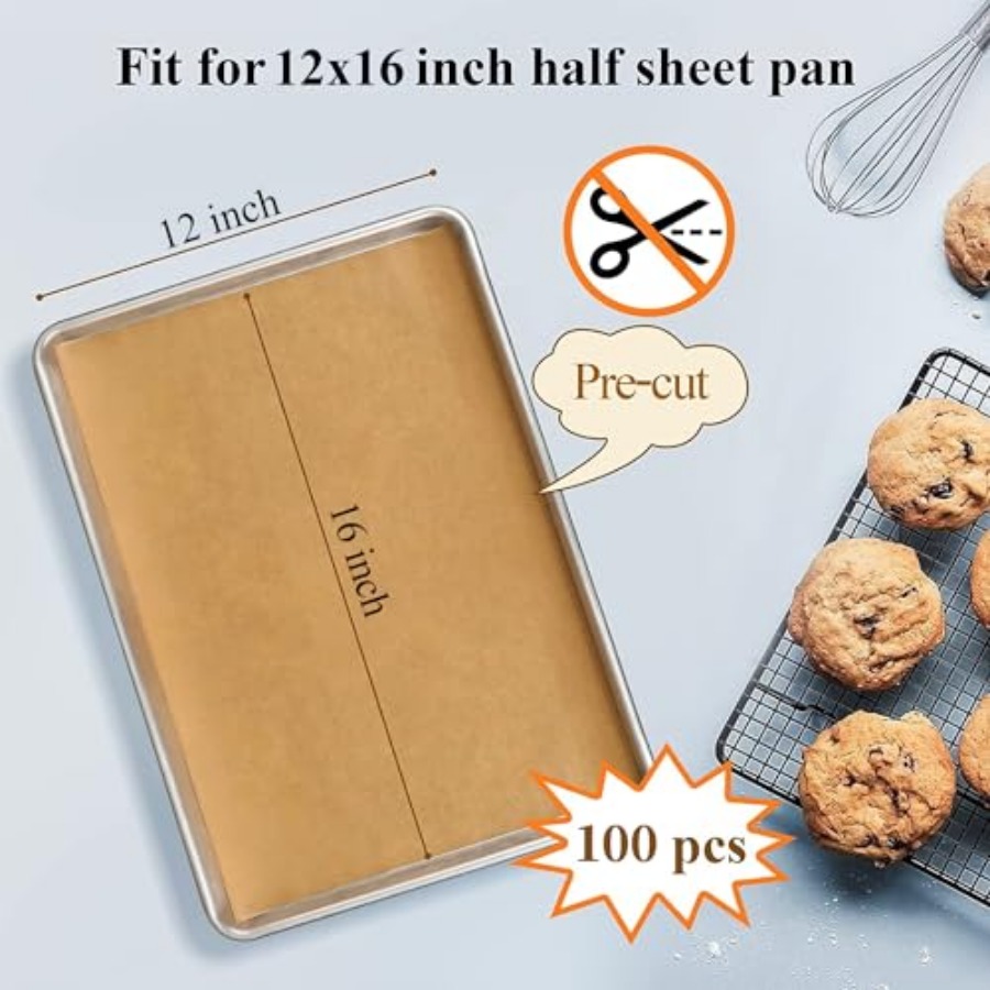 100PCS Unbleached Parchment Pa - đánh giá và giá Kitchen Baking Paper