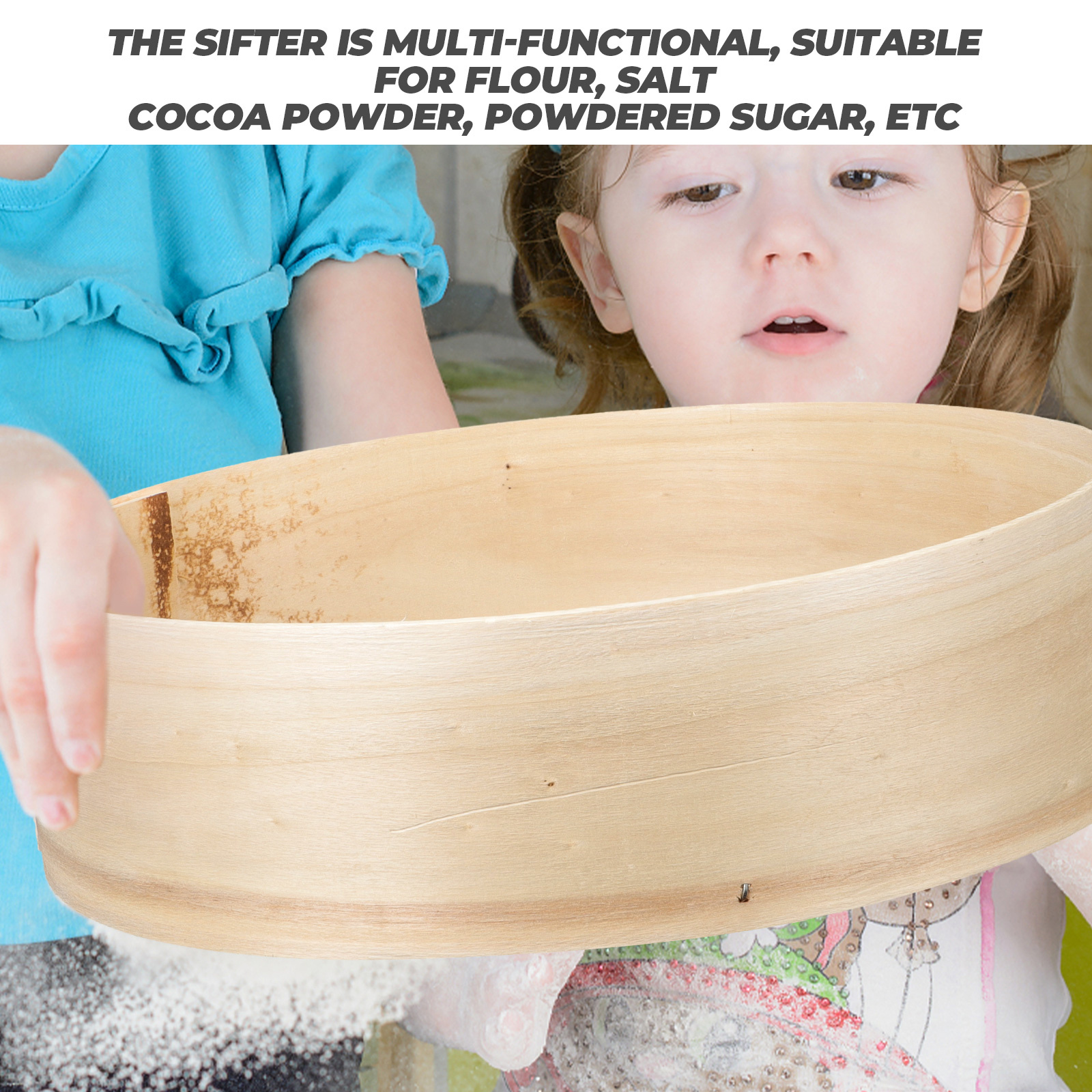 Baking Flour Sifter Wooden Han - đánh giá và giá Kitchen Jobs