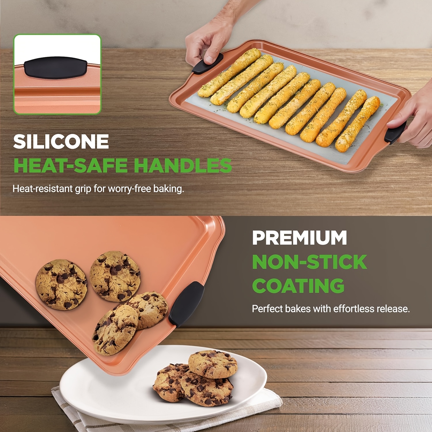 Baking Pan Set Flexible Nonsti - đánh giá và giá Kitchen Baking Pan Set