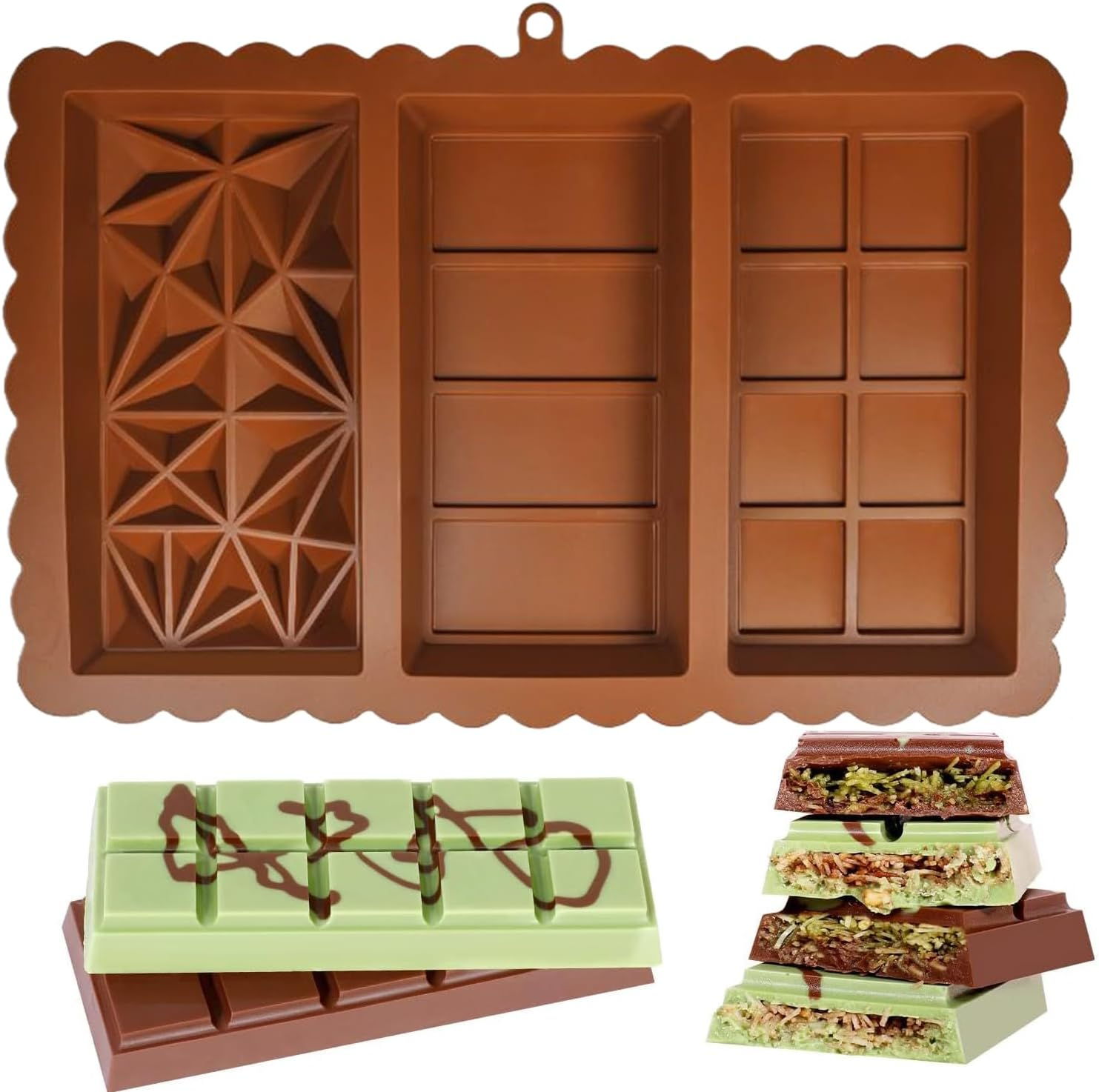 Silicone chocolate bar molds,  - đánh giá và giá Kitchen Baking Molds