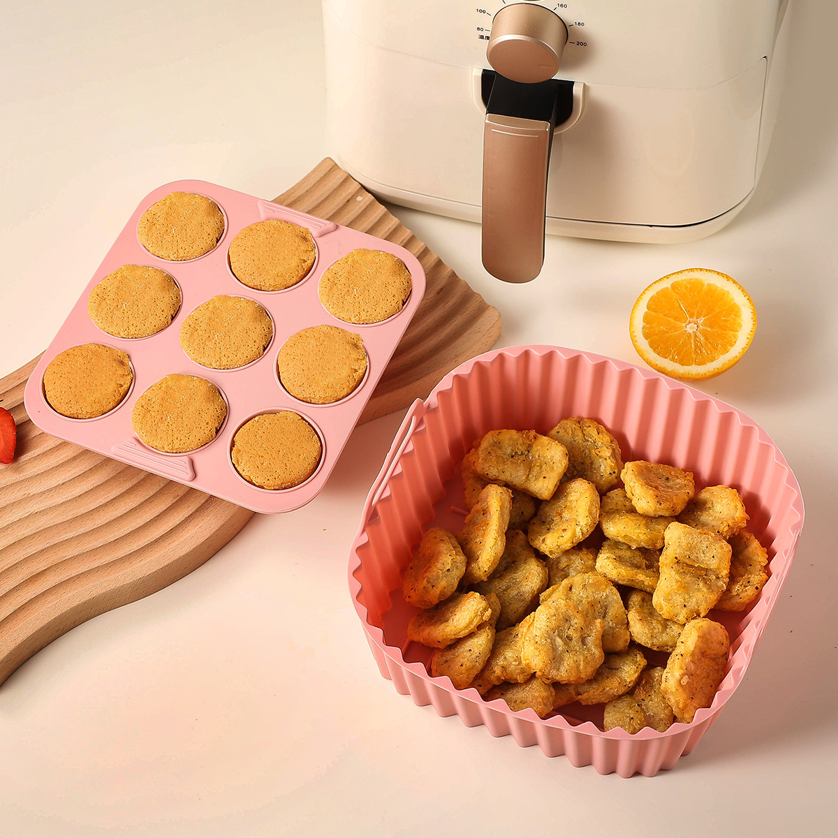 2pcs Silicone Air Fryer Liners - đánh giá và giá Kitchen Baking Pan Set