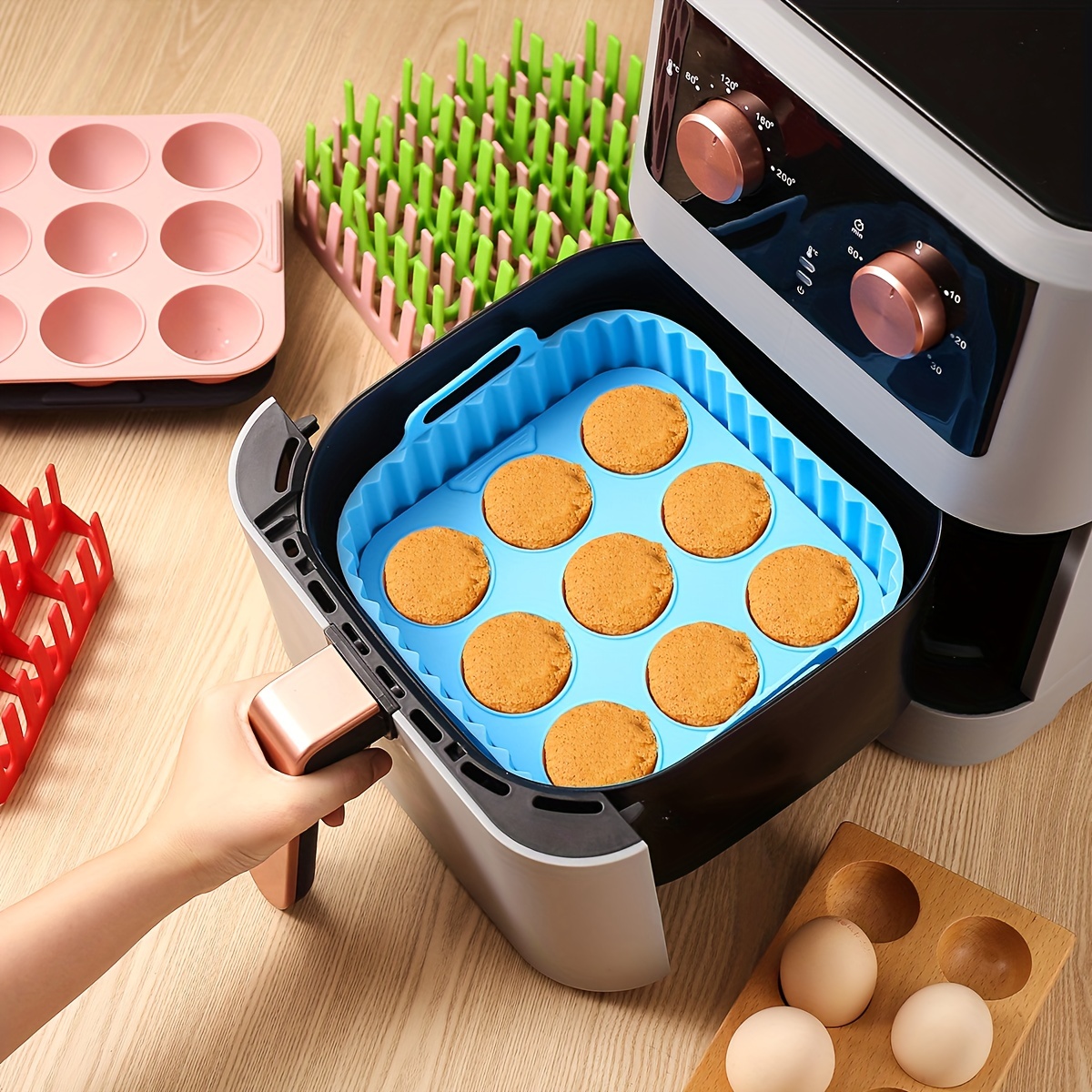 2pcs Silicone Air Fryer Liners - đánh giá và giá Kitchen Baking Pan Set