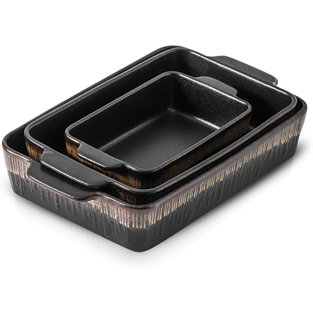 3-Piece Bakeware Set, 20x30 cm - đánh giá và giá Kitchen Baking Pan Set