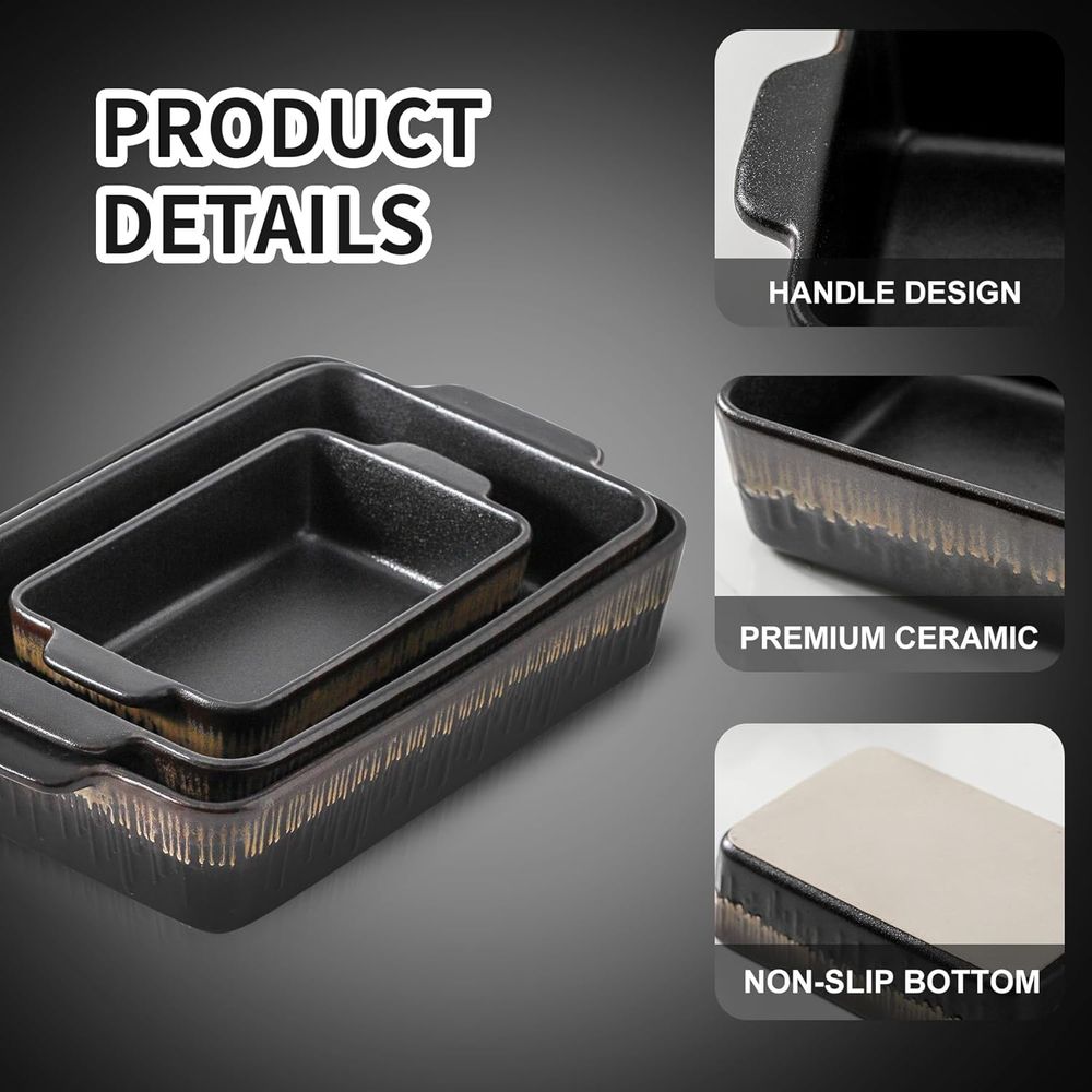 3-Piece Bakeware Set, 20x30 cm - đánh giá và giá Kitchen Baking Pan Set
