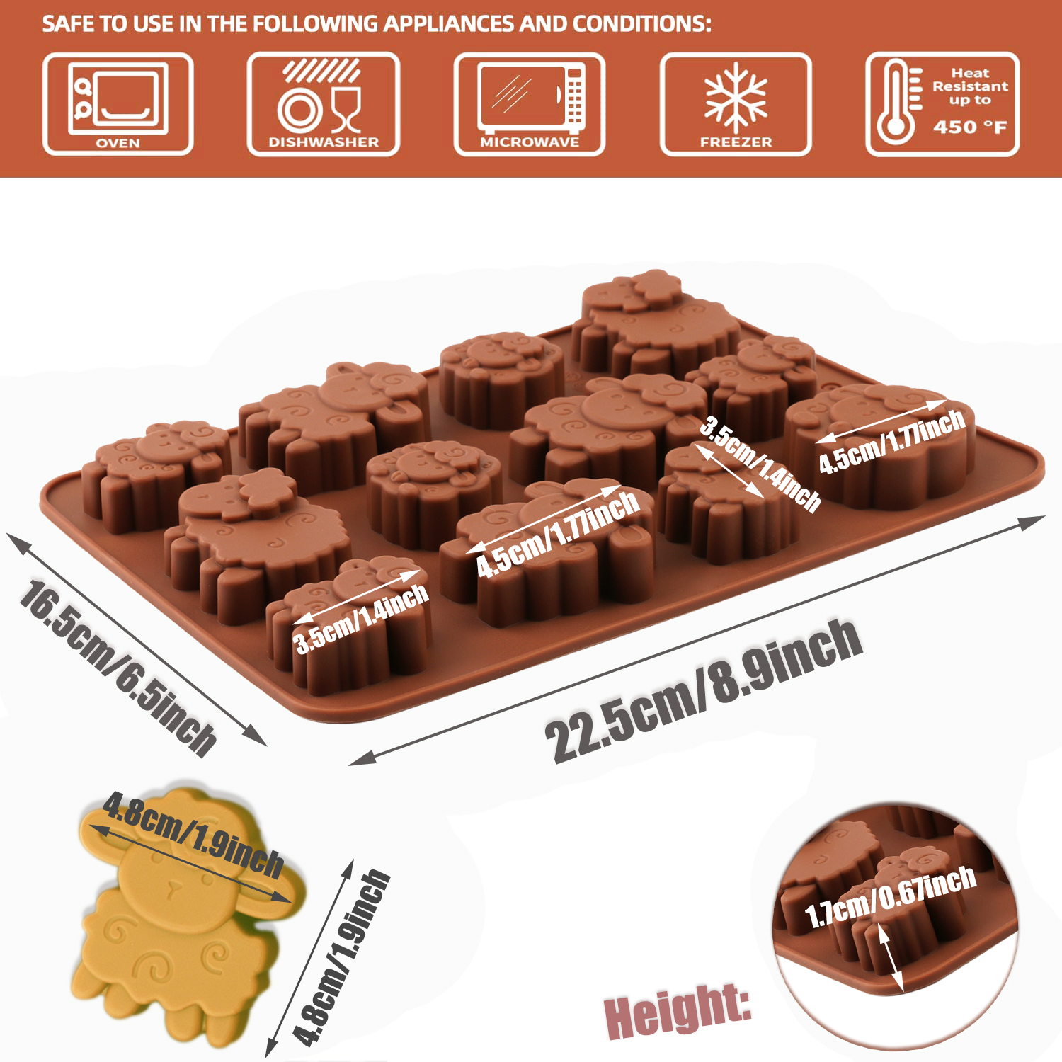 1pack silicone Eid lamb candy  - đánh giá và giá Kitchen Baking Molds