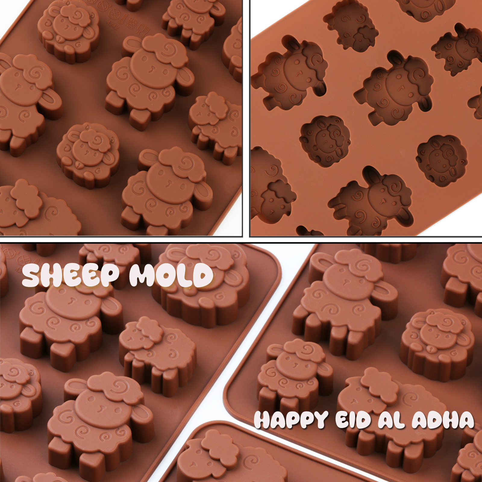 1pack silicone Eid lamb candy  - đánh giá và giá Kitchen Baking Molds