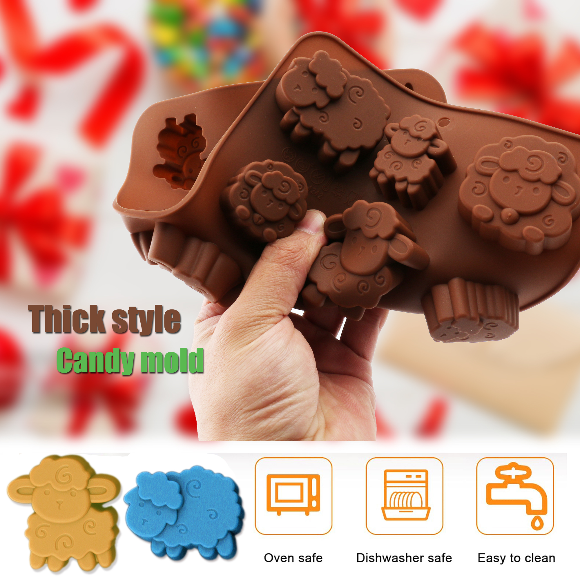 1pack silicone Eid lamb candy  - đánh giá và giá Kitchen Baking Molds