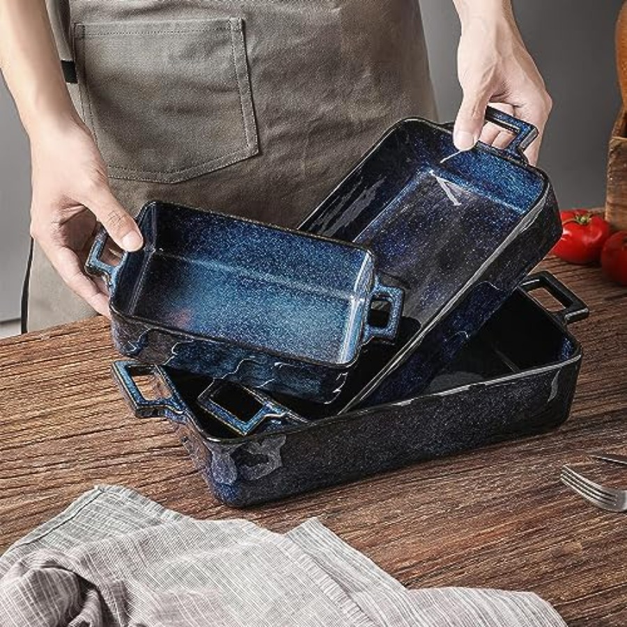 Ceramic Bakeware Set Porcelain - đánh giá và giá Kitchen Baking Pan Set