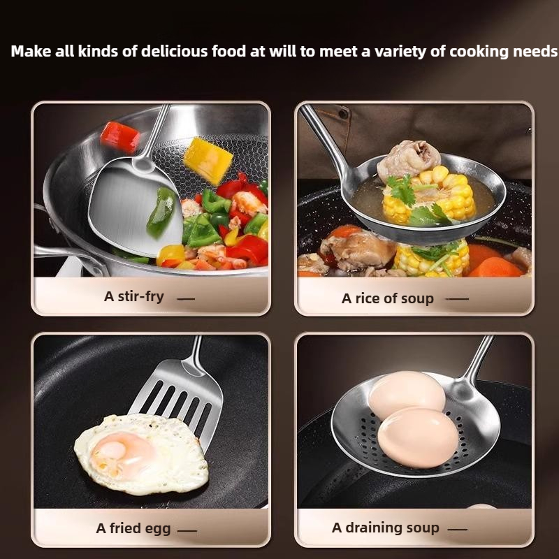Food Stainless Steel Wok Spatu - đánh giá và giá Offset Spatula Set